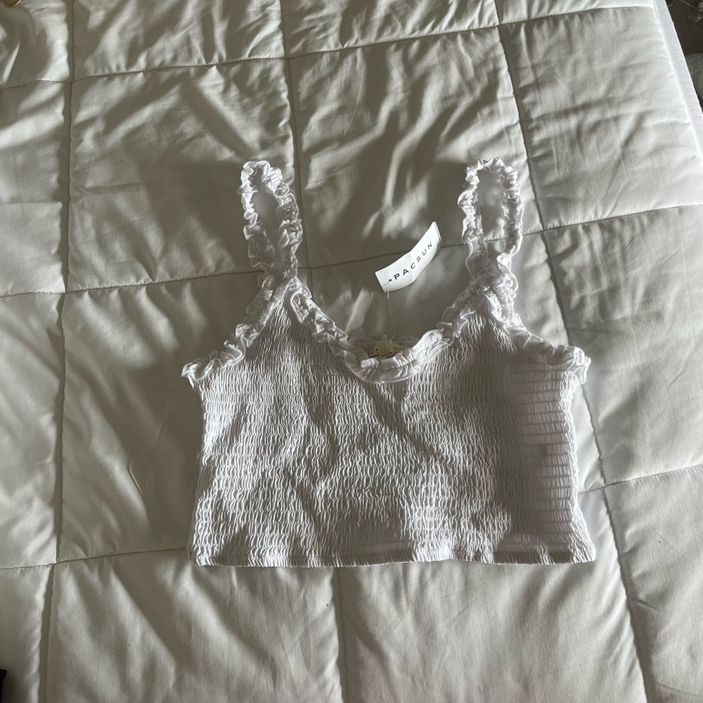 white pacsun tank